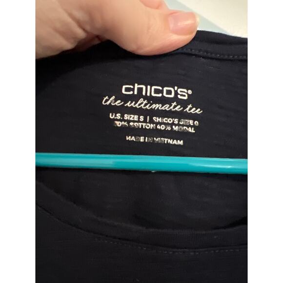 Chico's Blue Ultimate Tee – Size 0 (US Small) - Picture 3 of 5